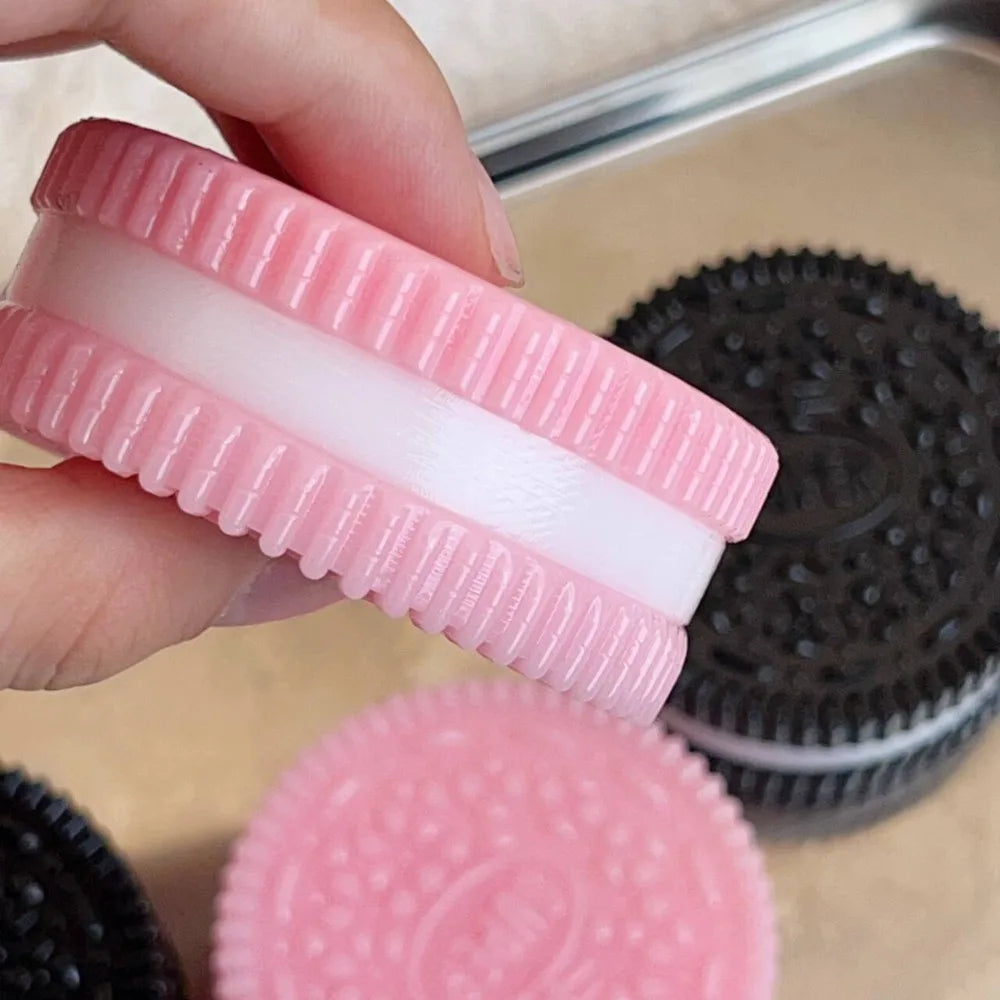 Squishy Handmade Silicone Cookies Fidget Toy Slow Rebound Stress Relief Pinch Decompression Squeeze Toy for Kids Holiday Gifts