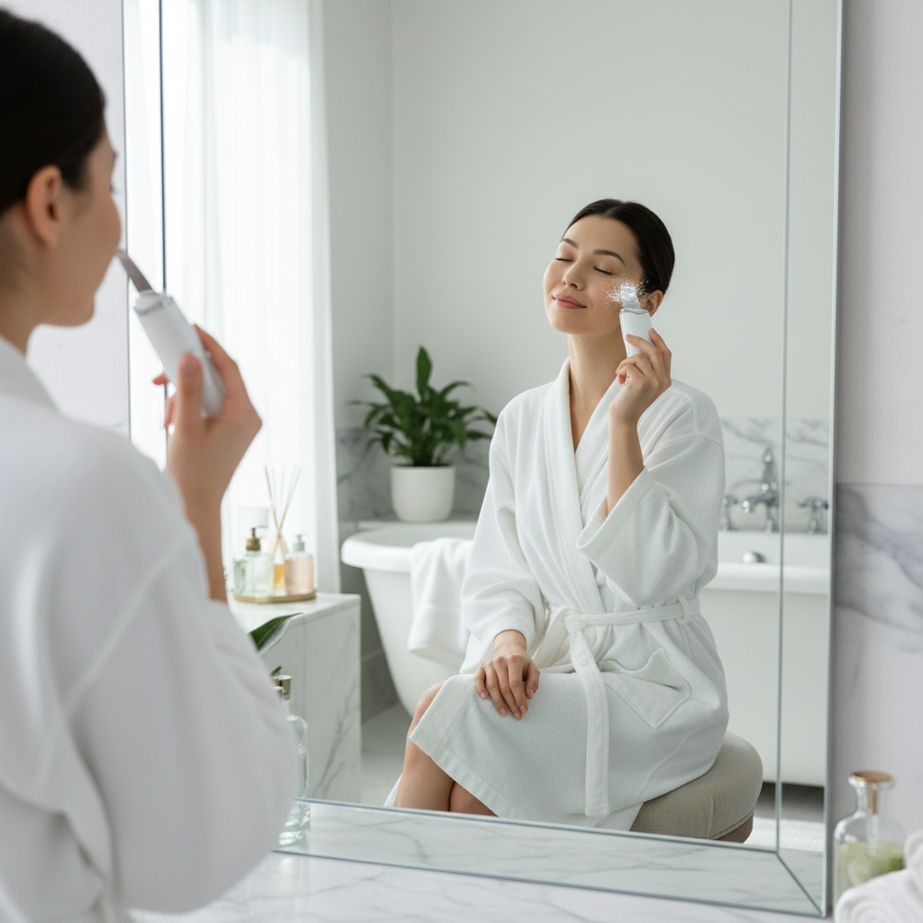 Ultrasonic Skin Scrubber Ance Pore Cleaner Peeling Blackhead Remover Deep Face Cleaning Ultrasonic Ion Facial Shovel Cleanser